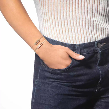 [Lumi]Messika Care(s) pink cord pav茅 bracelet