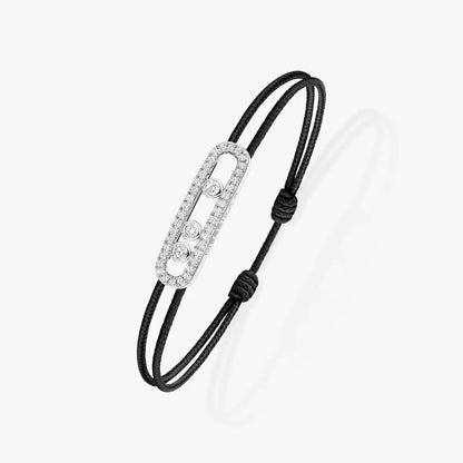 [Lumi]Messika Care(s) pink cord pav茅 bracelet
