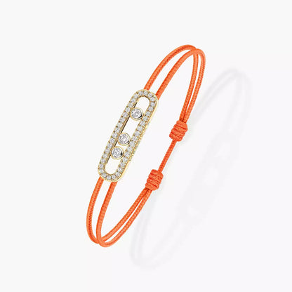 [Lumi Jewels]Messika Care(s) pink cord pav¨¦ bracelet