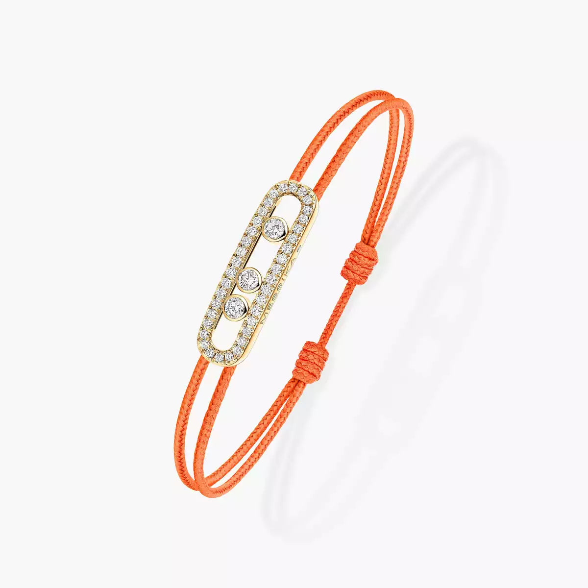 [Lumi]Messika Care(s) pink cord pav茅 bracelet