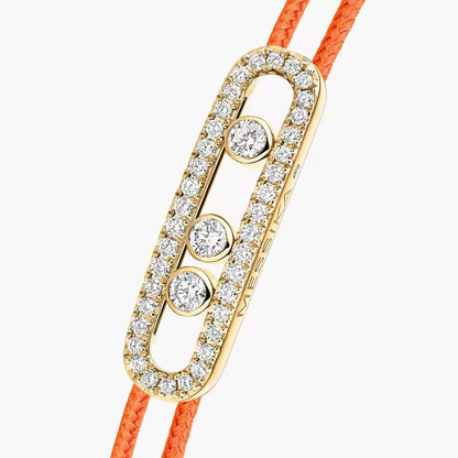 [Lumi]Messika Care(s) pink cord pav茅 bracelet