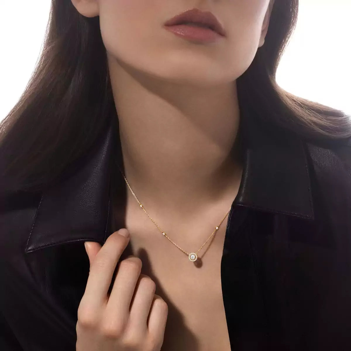[Lumi]Diamond Necklace 0,20ct Brilliant Shape Joy