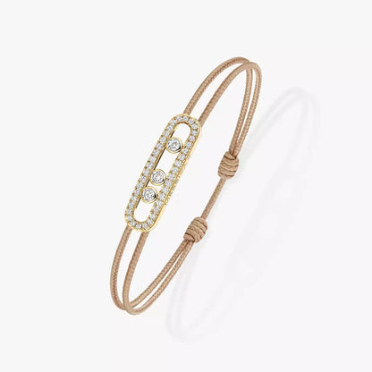 [Lumi Jewels]Messika Care(s) pink cord pav¨¦ bracelet