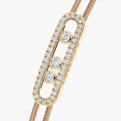 [Lumi Jewels]Messika Care(s) pink cord pav¨¦ bracelet