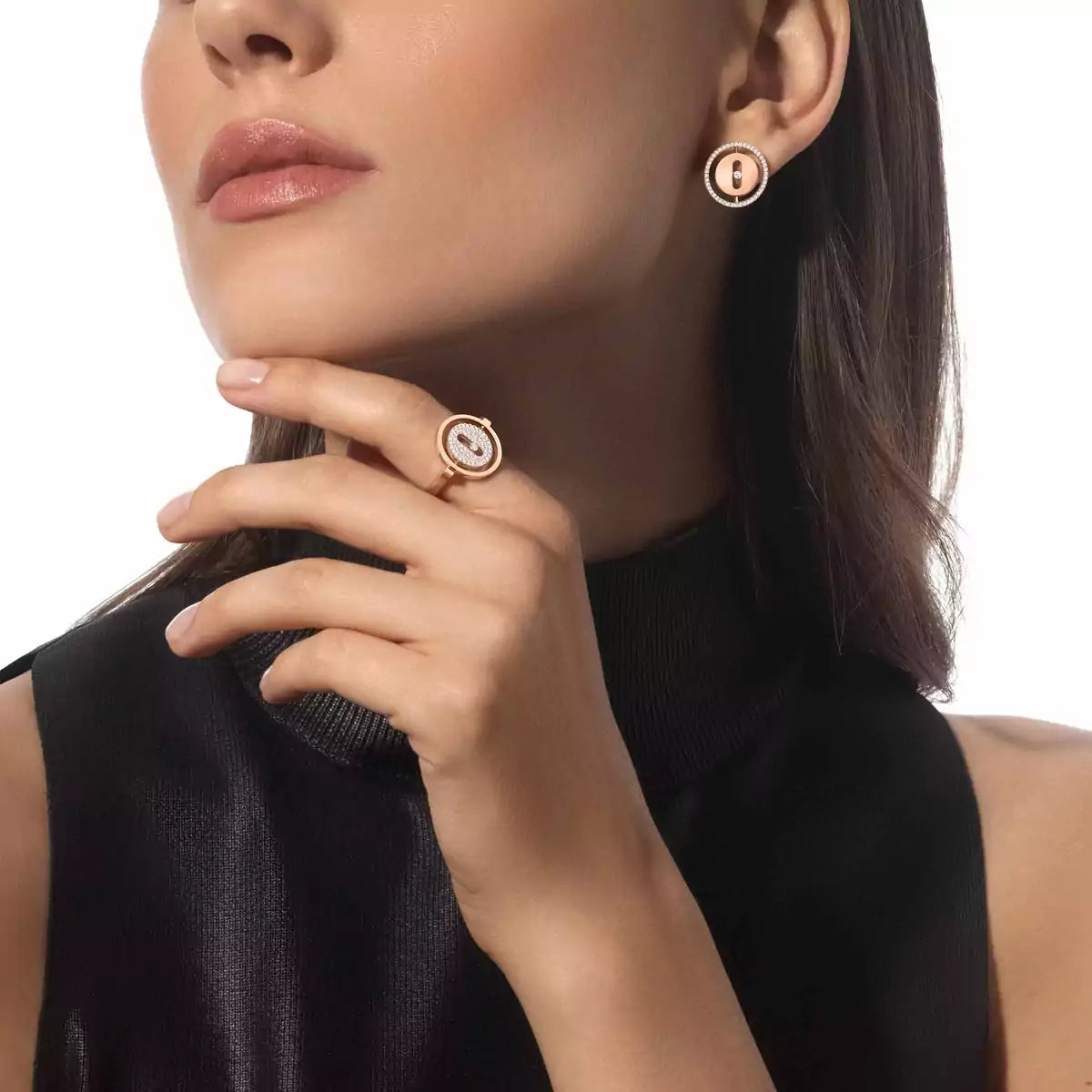 [Lumi]Lucky Move Diamond Earrings