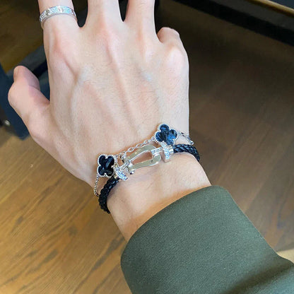[Lumi Jewellery]CLOVER 5 MOTIF PIETERSITE BRACELET COLLECTION