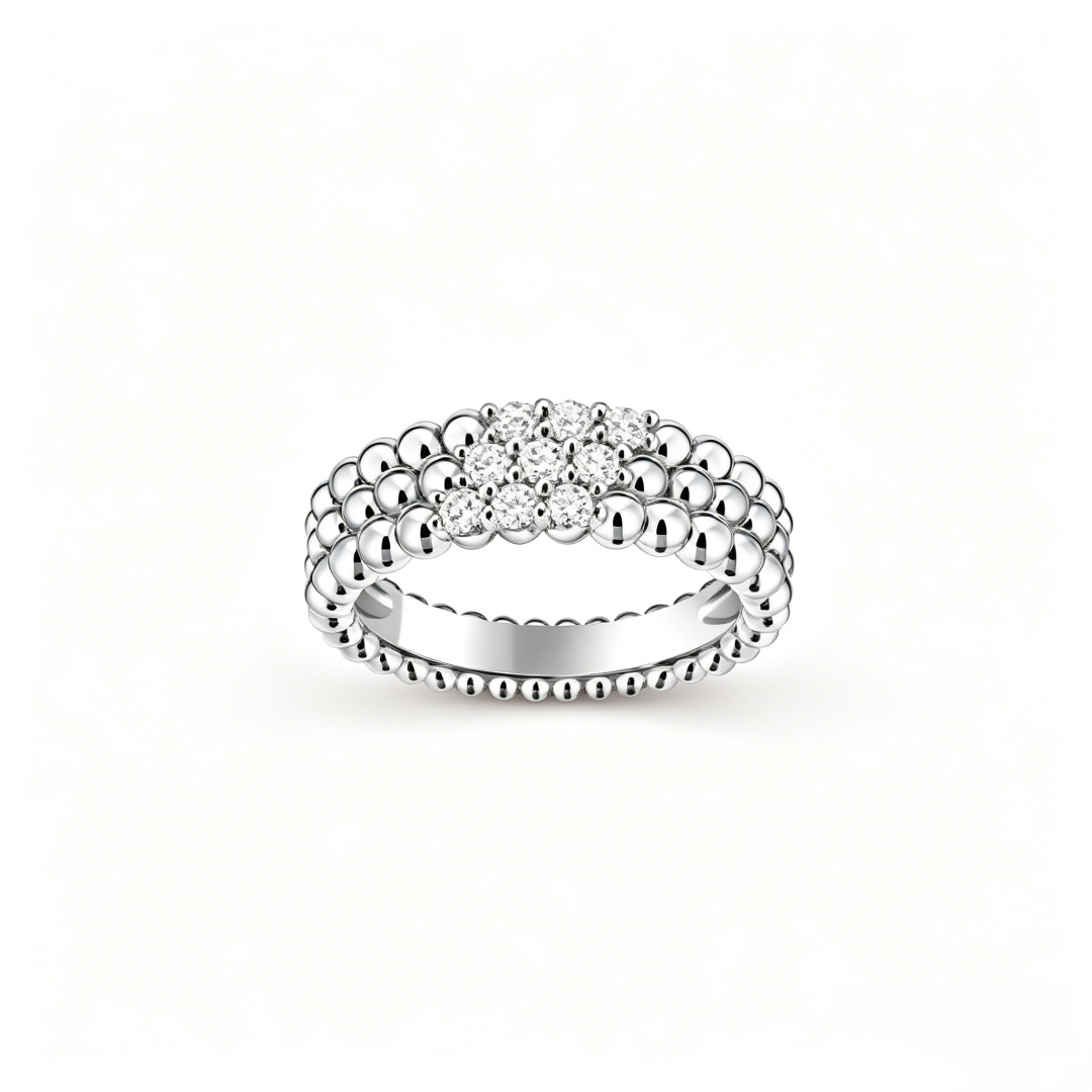 [Lumi Jewels]THREE-ROW DIAMOND RING