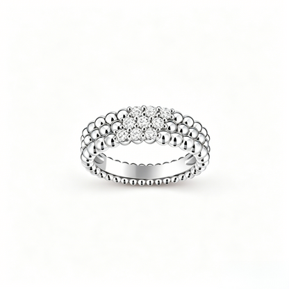 [Lumi Jewels]THREE-ROW DIAMOND RING