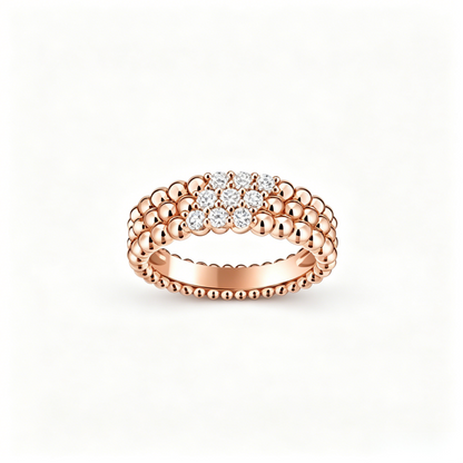 [Lumi Jewels]THREE-ROW DIAMOND RING