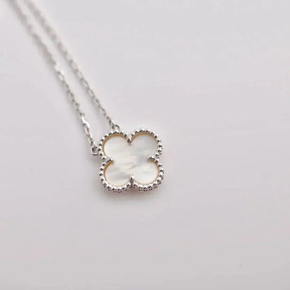 [Lumi Jewellery]CLOVER  15MM WHITE MOTHER-OF-PEARL SILVER
