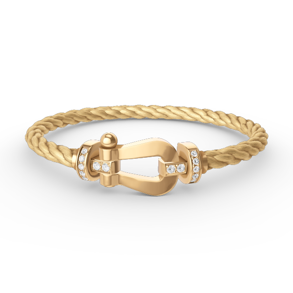 [Lumi Jewellery]FORCE LARGE HORSESHOE HALF DIAMOND BRACELET GOLD