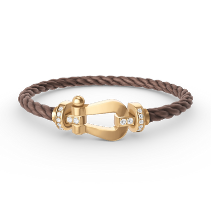 [Lumi Jewellery]FORCE LARGE HORSESHOE HALF DIAMOND BRACELET GOLD