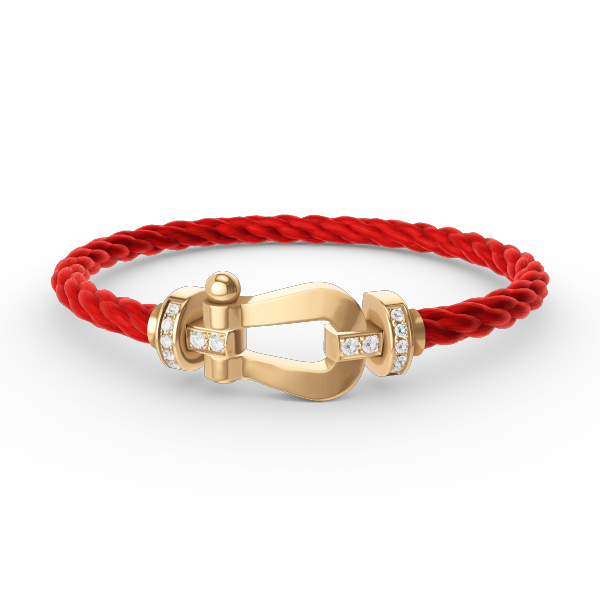 [Lumi Jewellery]FORCE LARGE HORSESHOE HALF DIAMOND BRACELET GOLD