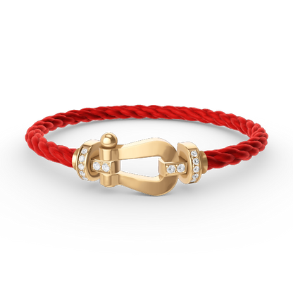 [Lumi Jewellery]FORCE LARGE HORSESHOE HALF DIAMOND BRACELET GOLD
