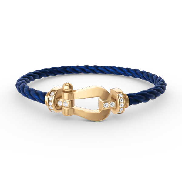 [Lumi Jewellery]FORCE LARGE HORSESHOE HALF DIAMOND BRACELET GOLD