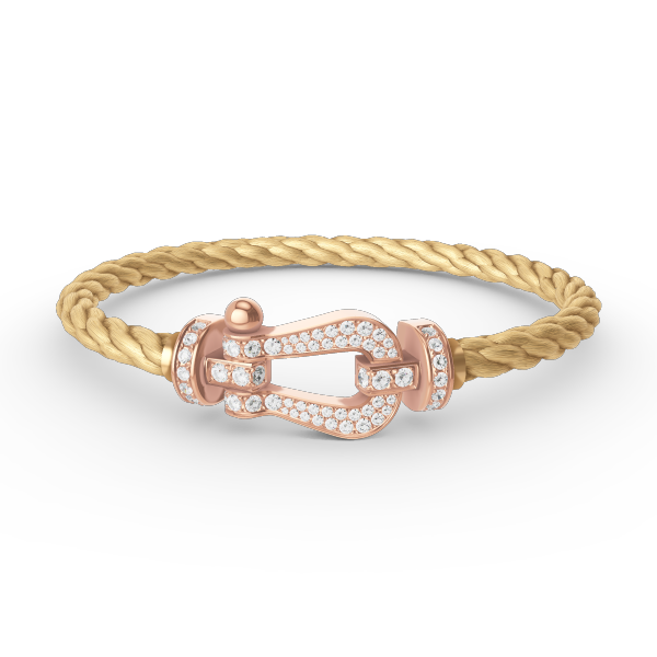 [Lumi Jewellery]FORCE LARGE HORSESHOE FULL DIAMOND BRACELET ROSE GOLD
