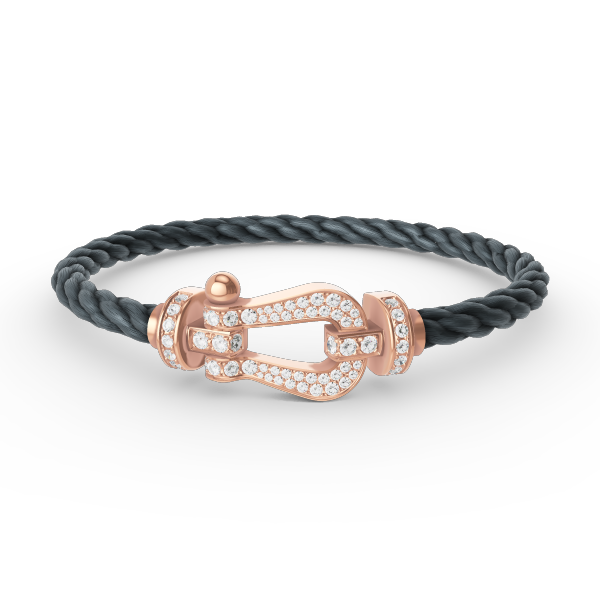 [Lumi Jewellery]FORCE LARGE HORSESHOE FULL DIAMOND BRACELET ROSE GOLD