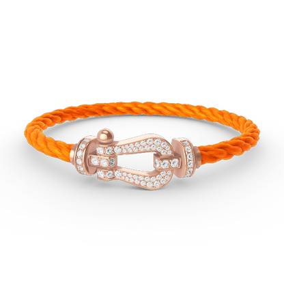 [Lumi Jewellery]FORCE LARGE HORSESHOE FULL DIAMOND BRACELET ROSE GOLD