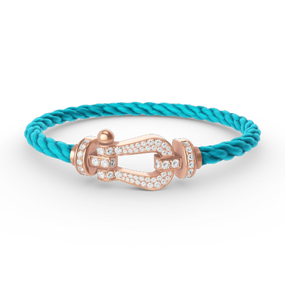 [Lumi Jewellery]FORCE LARGE HORSESHOE FULL DIAMOND BRACELET ROSE GOLD