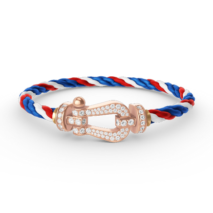 [Lumi Jewellery]FORCE LARGE HORSESHOE FULL DIAMOND BRACELET ROSE GOLD