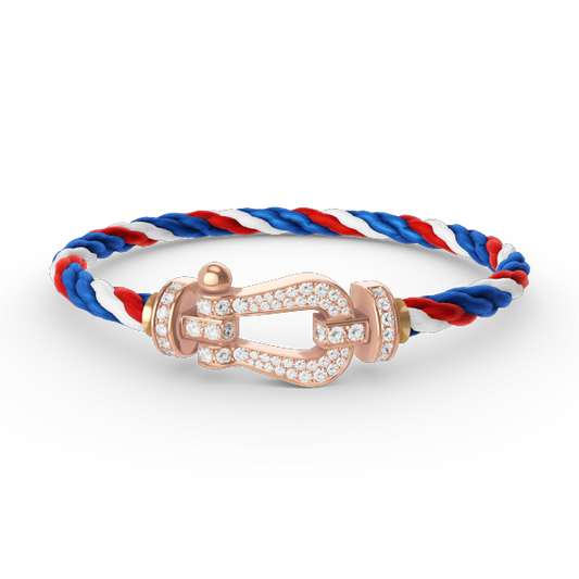 [Lumi Jewellery]FORCE LARGE HORSESHOE FULL DIAMOND BRACELET ROSE GOLD