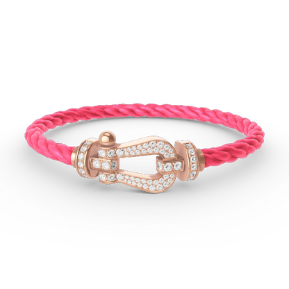 [Lumi Jewellery]FORCE LARGE HORSESHOE FULL DIAMOND BRACELET ROSE GOLD