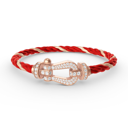 [Lumi Jewellery]FORCE LARGE HORSESHOE FULL DIAMOND BRACELET ROSE GOLD