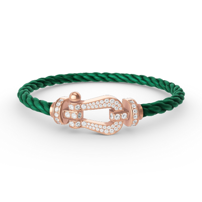 [Lumi Jewellery]FORCE LARGE HORSESHOE FULL DIAMOND BRACELET ROSE GOLD