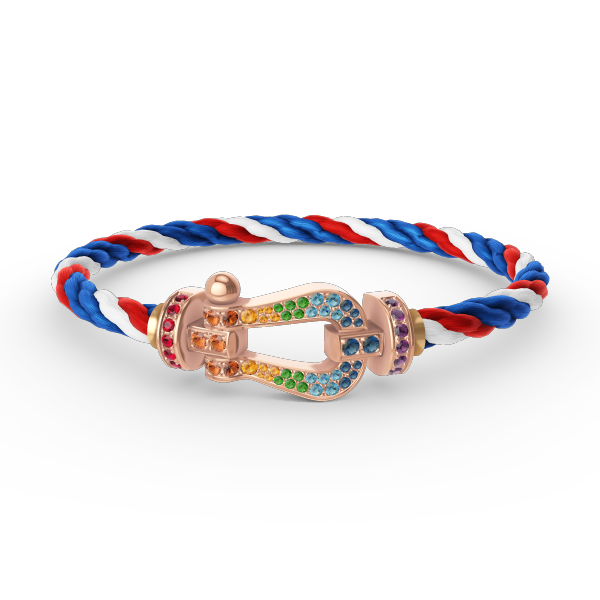 [Lumi Jewellery]FORCE LARGE HORSESHOE  COLORED DIAMOND BRACELET ROSE GOLD