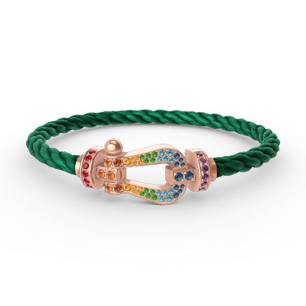 [Lumi Jewellery]FORCE LARGE HORSESHOE  COLORED DIAMOND BRACELET ROSE GOLD