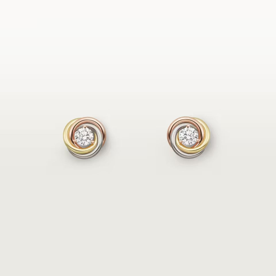 [Lumi Jewelery]TRINITY STUD DIAMOND EARRINGS