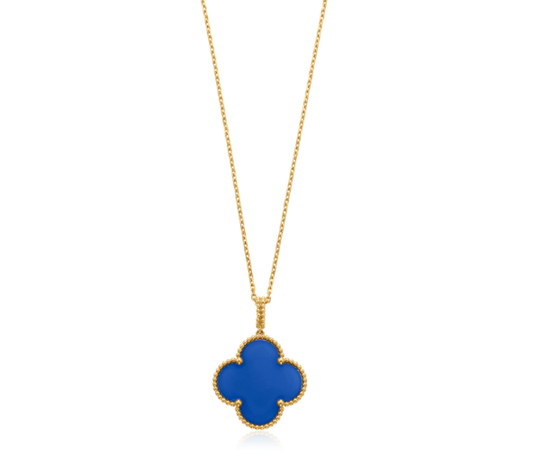 [Lumi Jewellery]CLOVER 25MM NECKLACE TURQUOISE ROSE GOLD