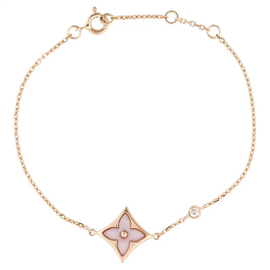 [Lumi Jewellery]STAR 1 DIAMOND PINK GOLD BRACELET