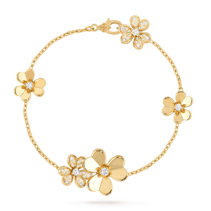 [Lumi Jewellery]FRIVOLE GOLD 5 FLOWERS BRACELET