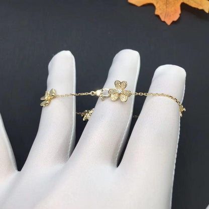 [Lumi Jewellery]FRIVOLE GOLD 5 FLOWERS BRACELET
