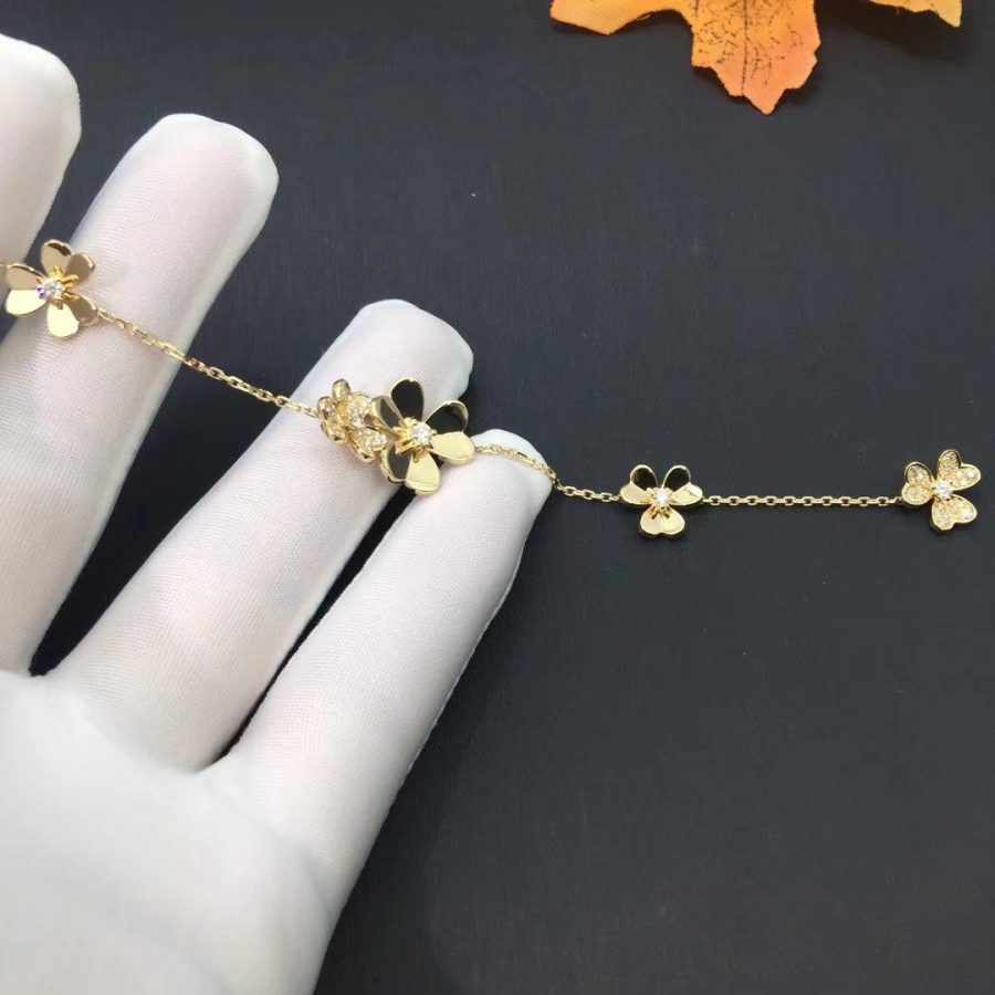 [Lumi Jewellery]FRIVOLE GOLD 5 FLOWERS BRACELET