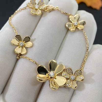 [Lumi Jewellery]FRIVOLE GOLD 5 FLOWERS BRACELET