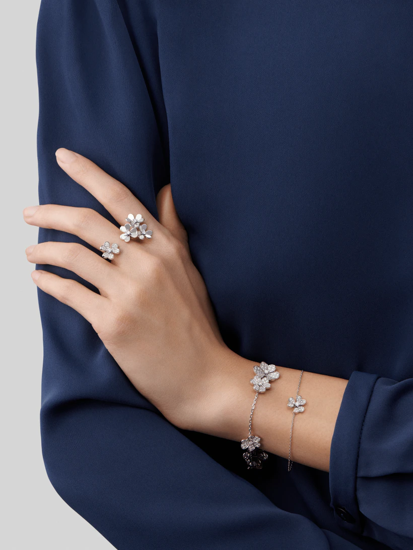[Lumi Jewellery]FRIVOLE SILVER FLOWER DIAMOND BRACELET