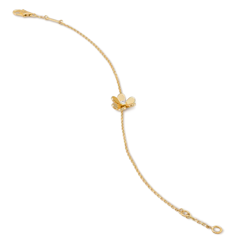 [Lumi Jewellery]FRIVOLE GOLD FLOWER PINK MALACHITE BRACELET