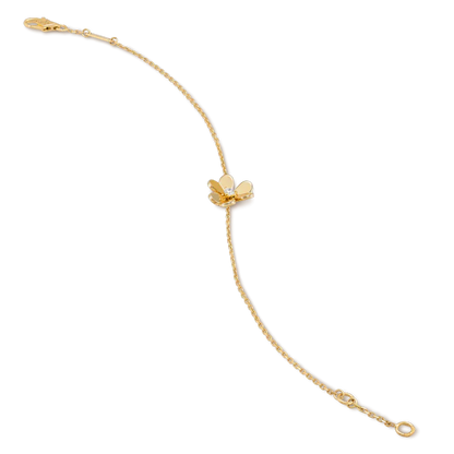 [Lumi Jewellery]FRIVOLE GOLD FLOWER PINK MALACHITE BRACELET