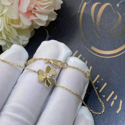[Lumi Jewellery]FRIVOLE GOLD FLOWER PINK MALACHITE BRACELET