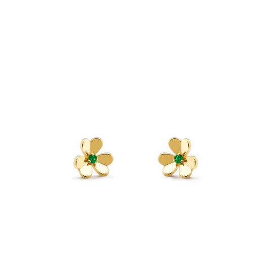 [Lumi Jewellery]FRIVOLE  FLOWER MALACHITE EARRINGS