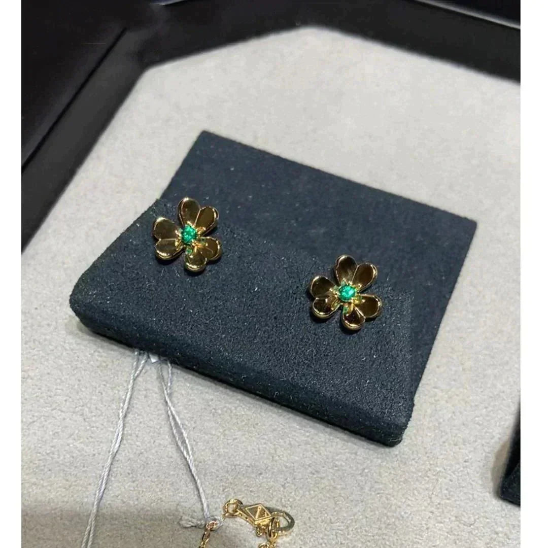 [Lumi Jewellery]FRIVOLE  FLOWER MALACHITE EARRINGS