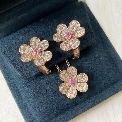 [Lumi Jewellery]FRIVOLE ROSE GOLD FLOWER DIAMOND NECKLACE