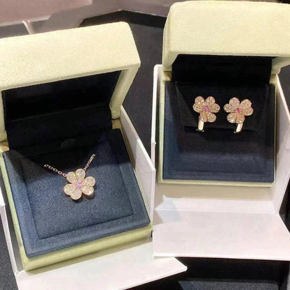 [Lumi Jewellery]FRIVOLE ROSE GOLD FLOWER DIAMOND NECKLACE