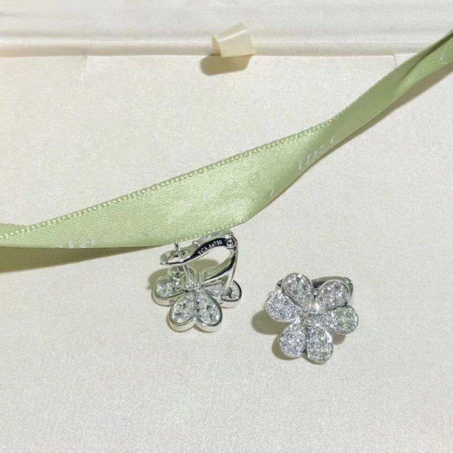 [Lumi Jewellery]FRIVOLE SILVER FLOWER DIAMOND EARRINGS