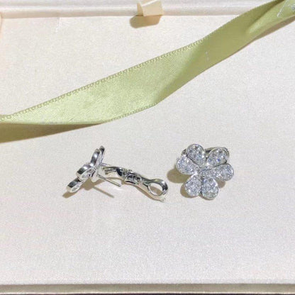[Lumi Jewellery]FRIVOLE SILVER FLOWER DIAMOND EARRINGS