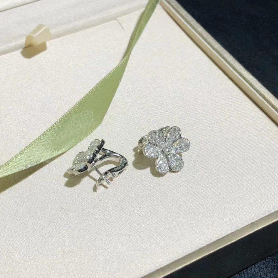 [Lumi Jewellery]FRIVOLE SILVER FLOWER DIAMOND EARRINGS