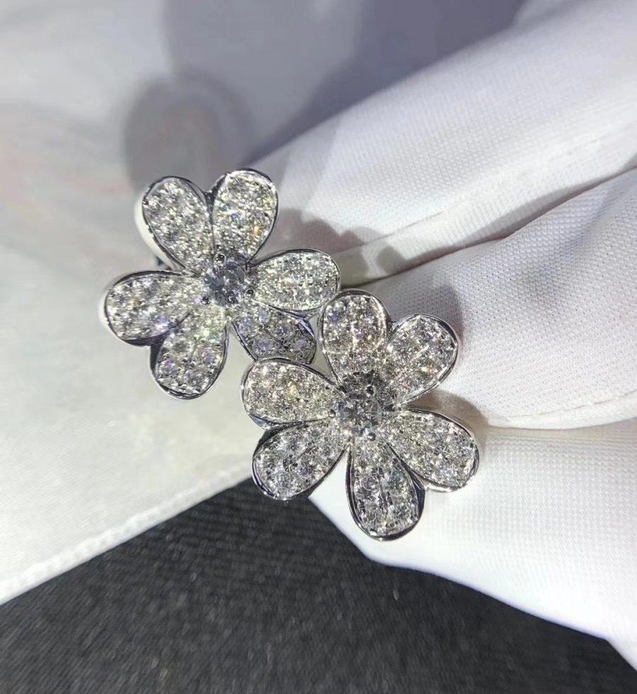 [Lumi Jewellery]FRIVOLE SILVER FLOWER DIAMOND EARRINGS