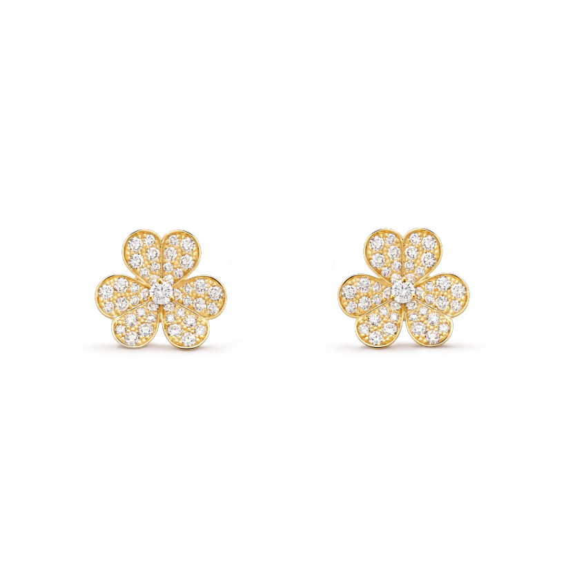 [Lumi Jewellery]FRIVOLE GOLD FLOWER DIAMOND EARRINGS